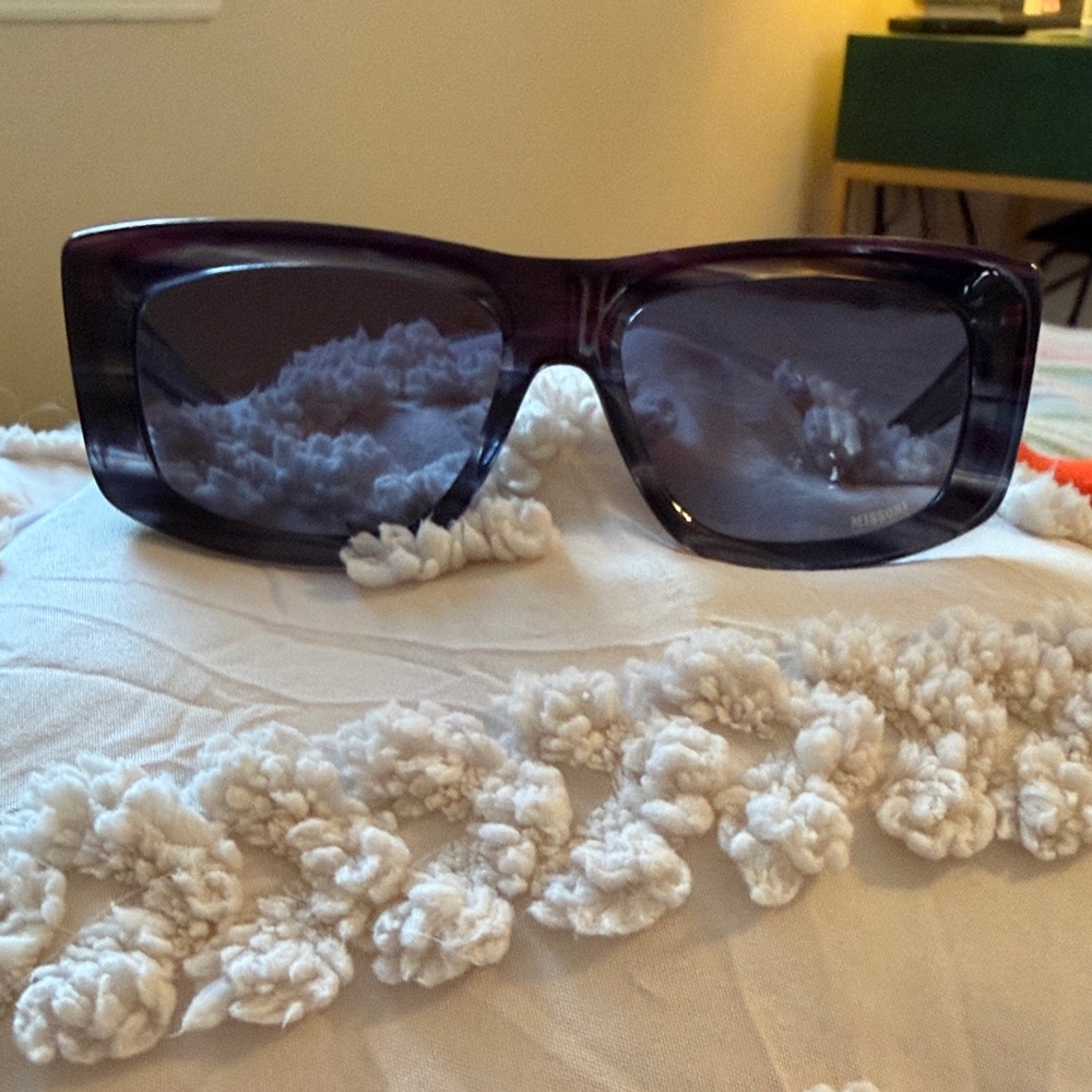 MISSONI Purple and Blue Gradient Acetate Sunglasses NWOT